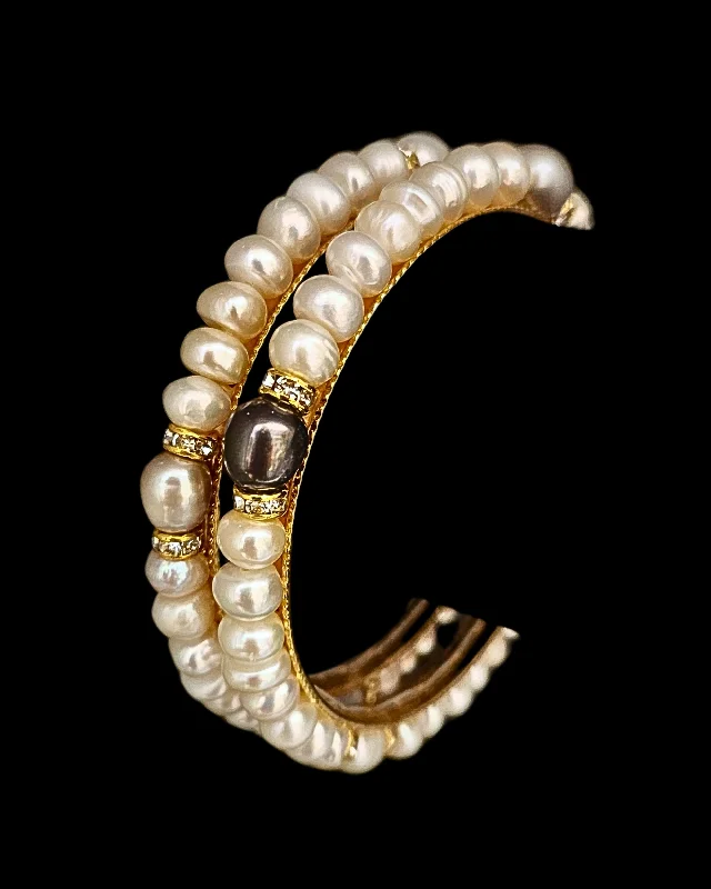 pearl bangles for women -Raya Pearl Bangle