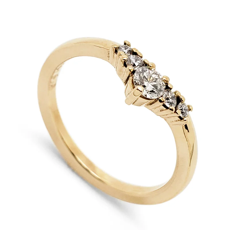 women’s vintage wedding rings -Lilly Yellow