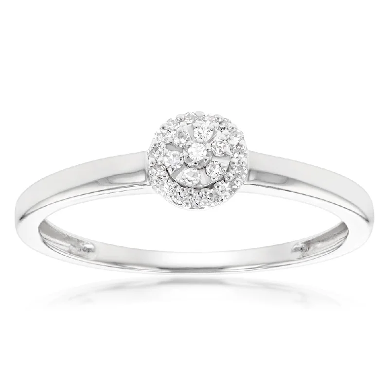 women’s wedding and engagement ring sets -Luminesce Lab Grown Diamond Ring in Silver