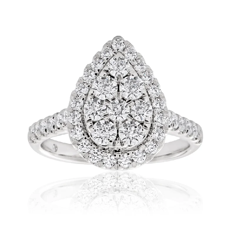 women’s customized engagement rings -Flawless 1 Carat 9ct White Gold Diamond Ring