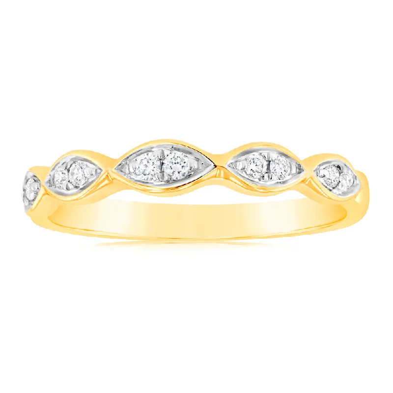 unique diamond engagement rings -Luminesce Lab Grown 9ct Yellow Gold 1/10 Carat Diamond Ring