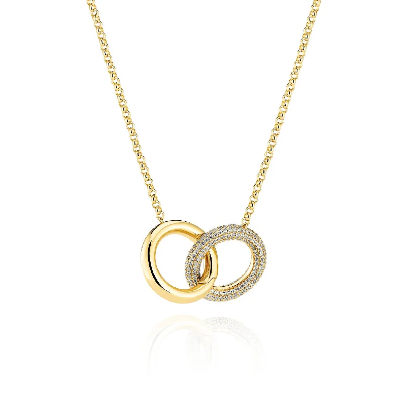 simple heart necklaces for women -Necklace Carrara Due Grande