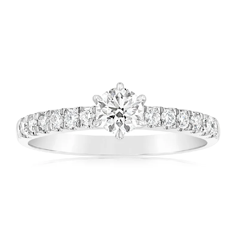 women’s unique diamond engagement rings -Luminesce Lab Grown 9ct White Gold 1/2 Carat Diamond Ring