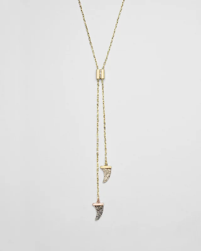 minimalist necklaces for women -Split Fin Bolo Lariat