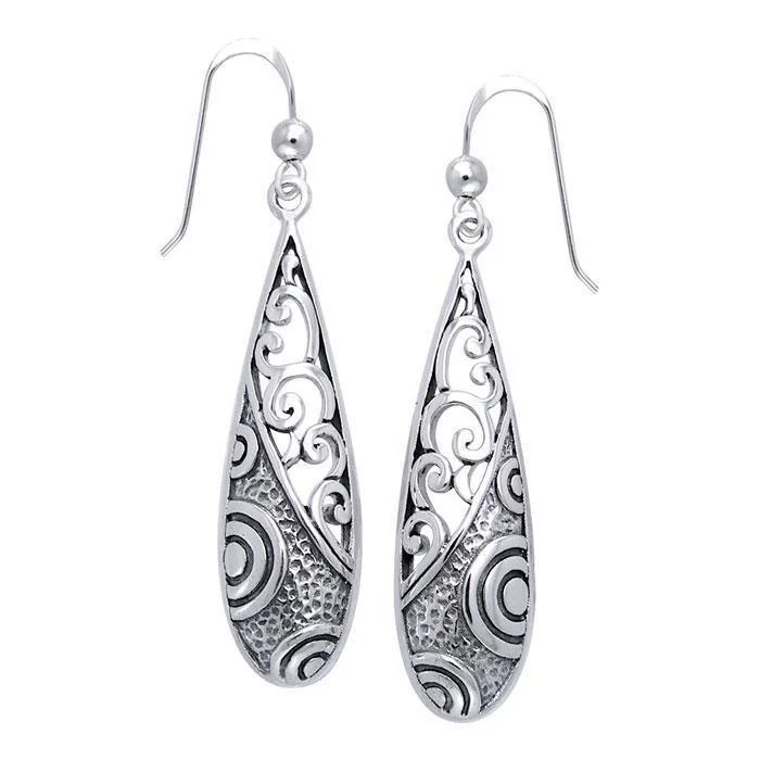 women’s chandelier drop earrings -Organic Spirals of Life TER1179