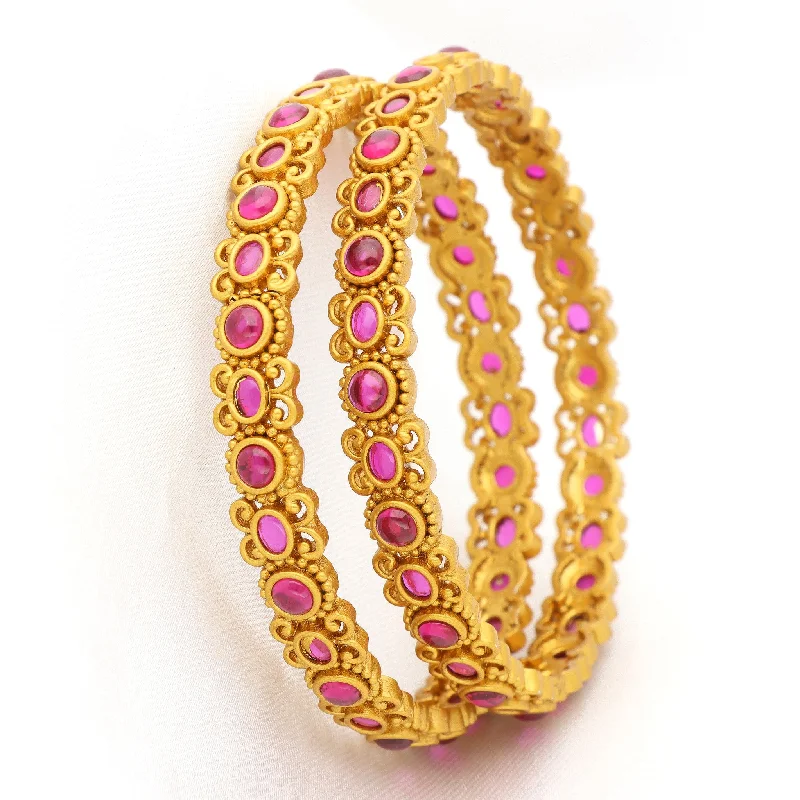 bridal bangles for women -Matt Kempu Bangles ZBGL10631