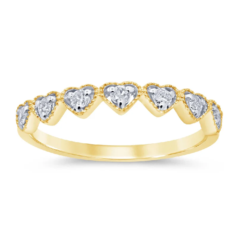 affordable diamond engagement rings -Luminesce Lab Grown 9ct Yellow Gold Heart Diamond Ring